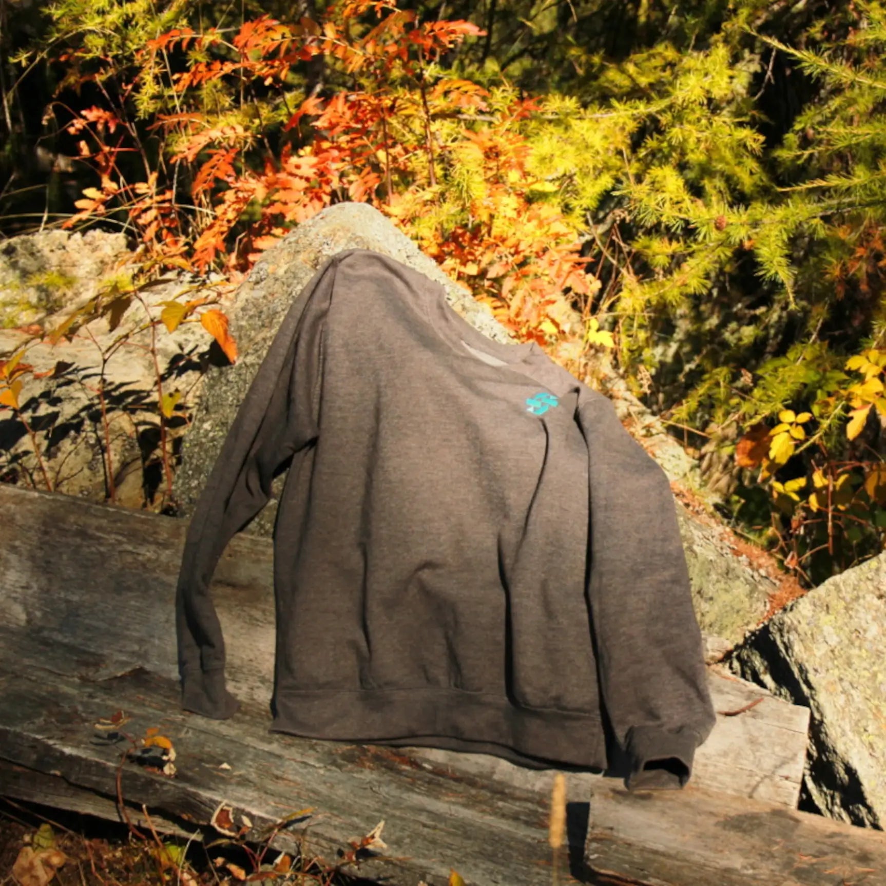 Stompede Snowboards Sweatshirt mit blauem Sticklogo