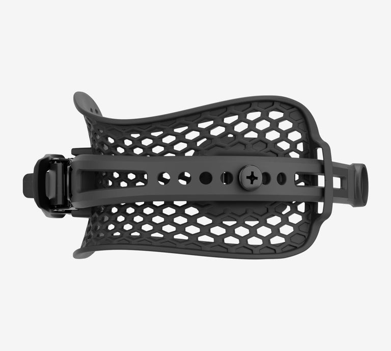 Detailaufnahme eines Union Charger Anklestraps zur Befestigung der Snowboardboots in der Bindung