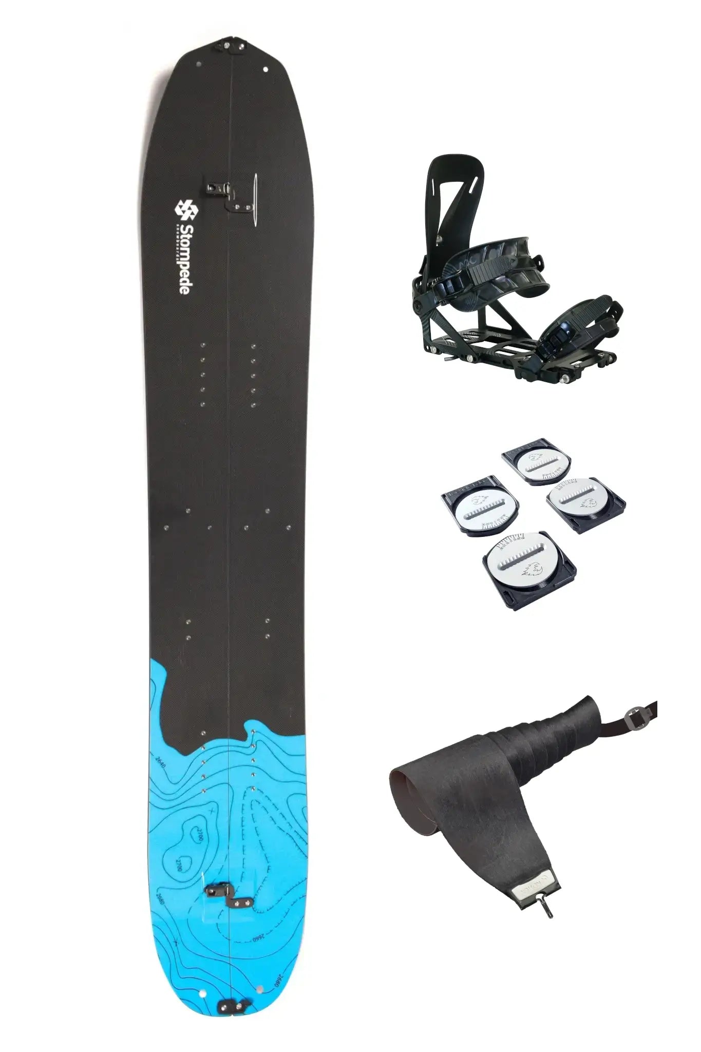 Splitboard Komplettset bestehend aus: Dawn Patrol Splitboard, Spark ARC ST Bindung, Pucks & Fellen